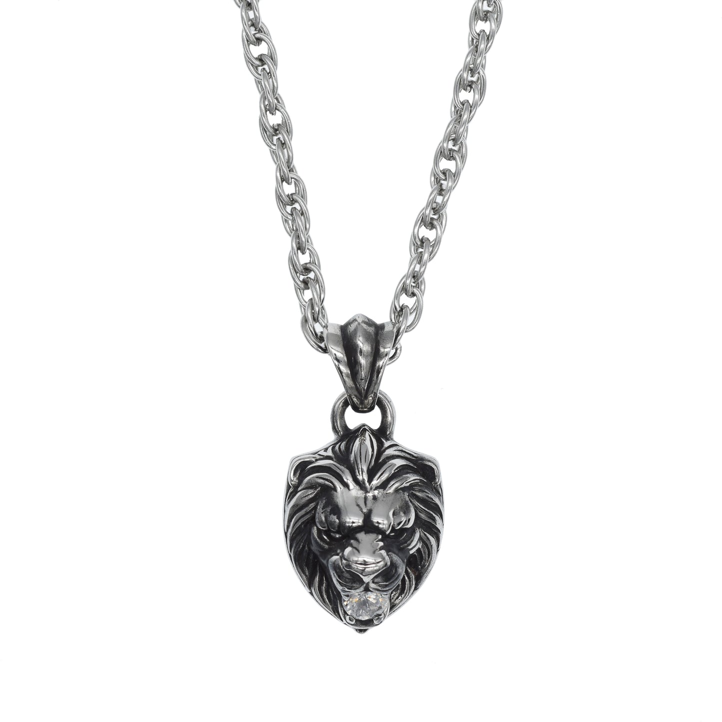 LION LILY CRYSTAL TORSION NECKLACE