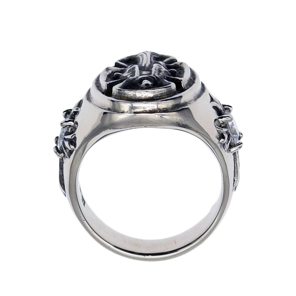 MARIA CROSS SQUARE CRYSTAL RING #18