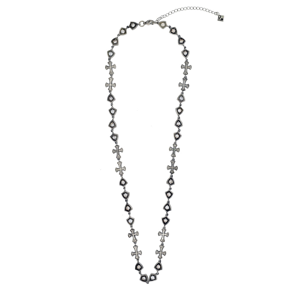 CROSS SHIELD CRYSTAL CHAIN
