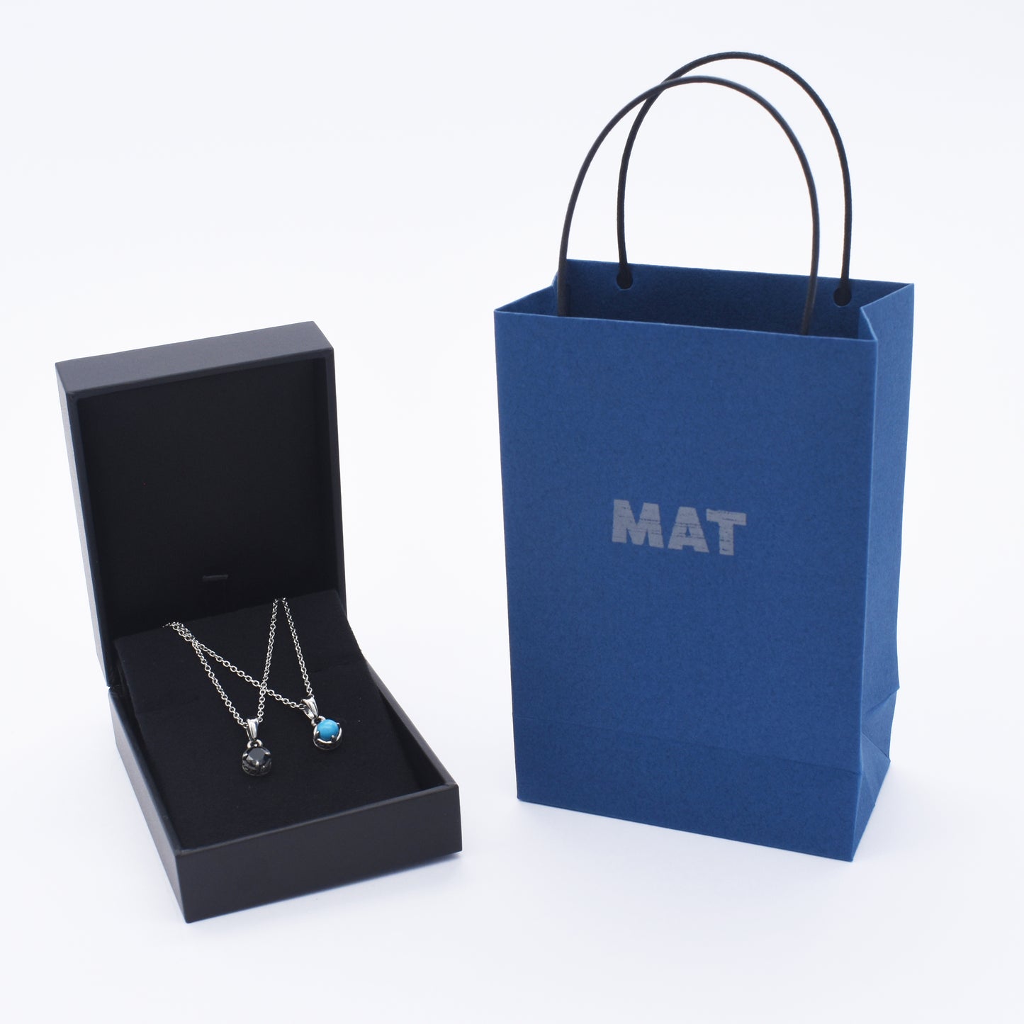 MAT TURQUOISE AND ONYX-PAIR SV