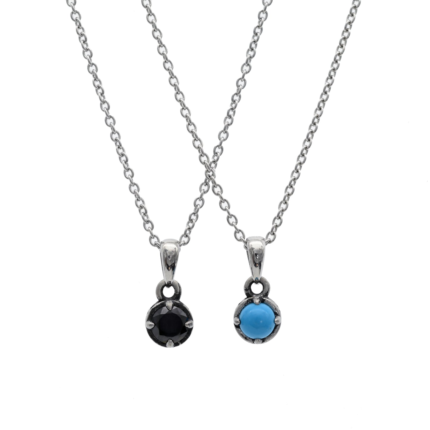 MAT TURQUOISE AND ONYX-PAIR SV