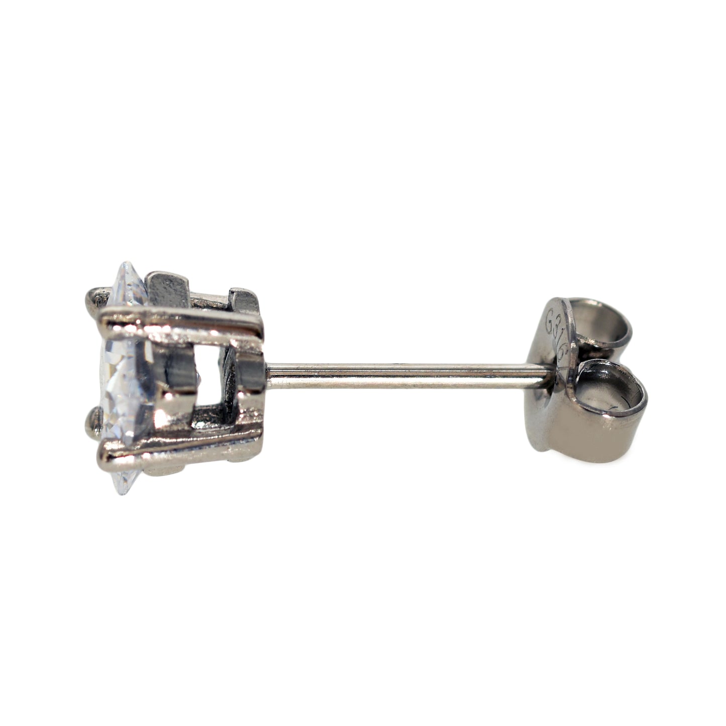 SQUARE PRONG CUBIC CR SV