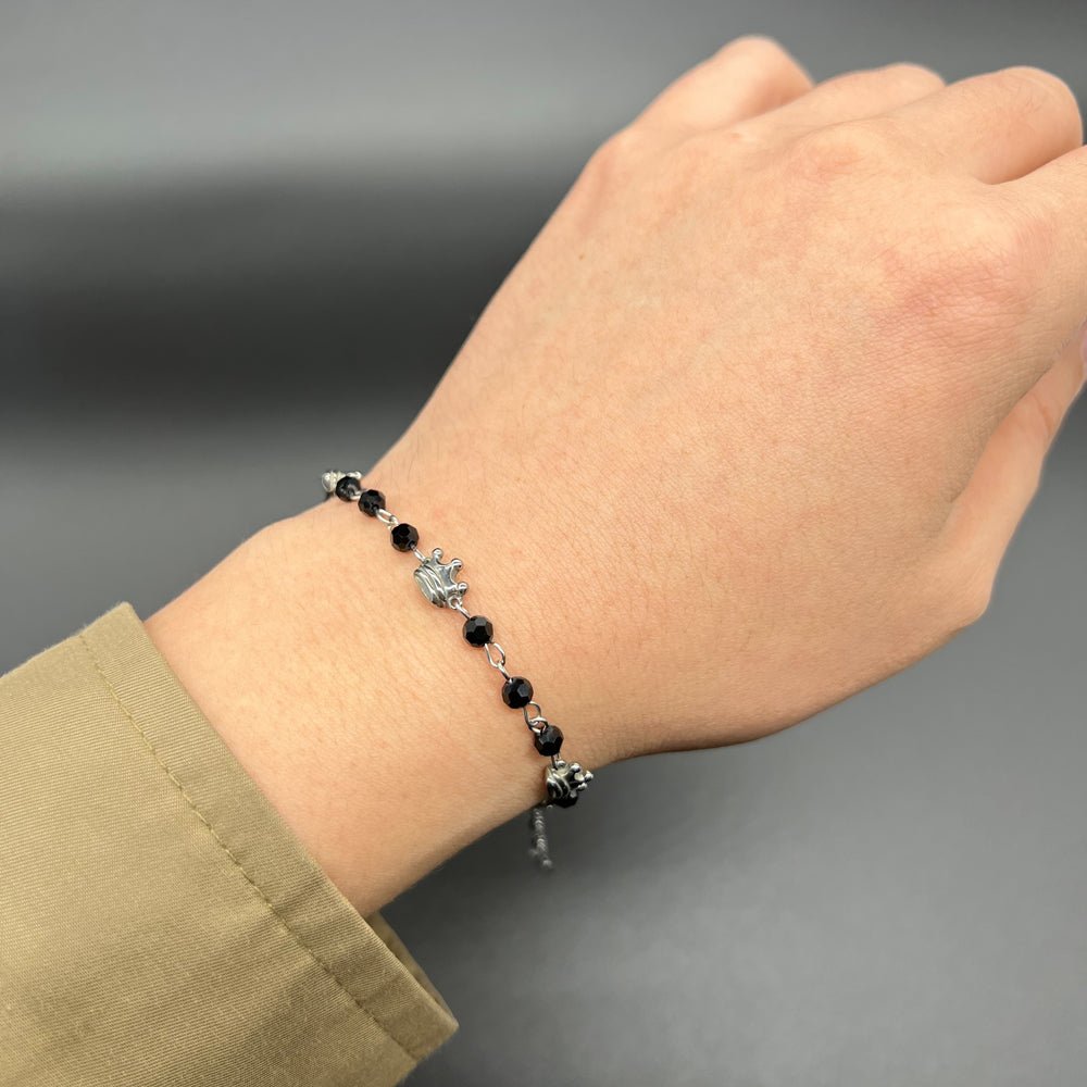 CROWN ROSARY BRACELET
