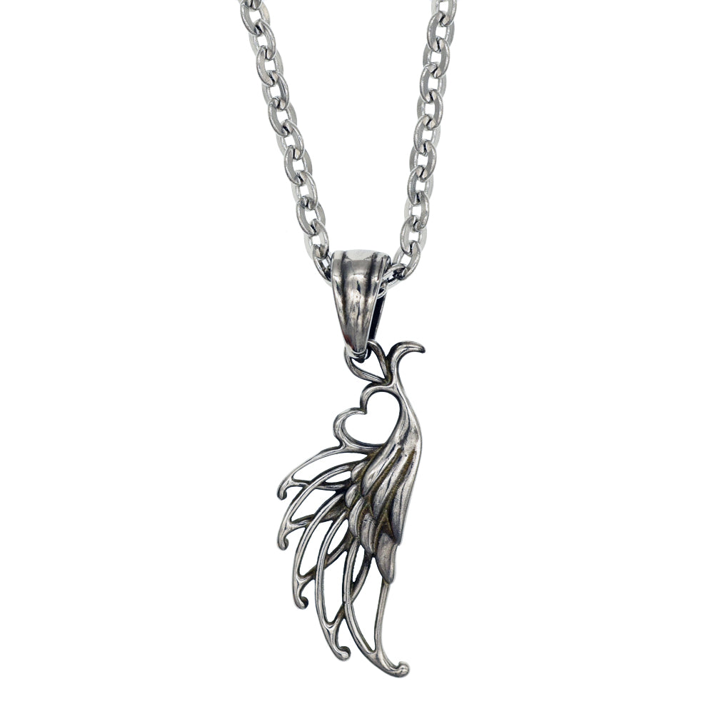 FEATHER HEART NECKLACE – RAY-GO TOKYO