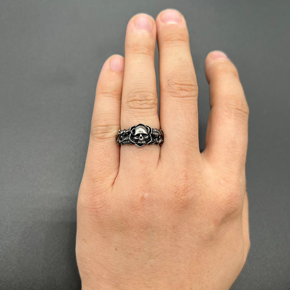 SKULL ROSE RING #18