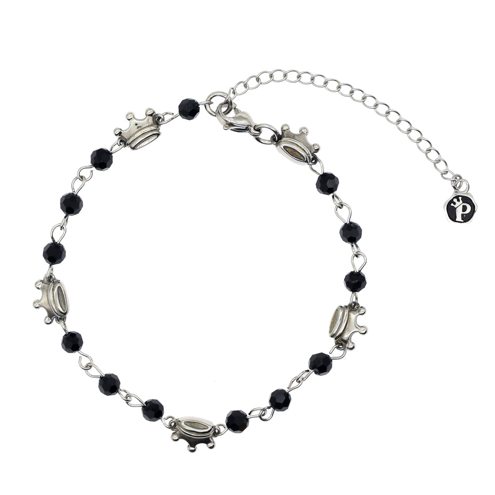 CROWN ROSARY BRACELET