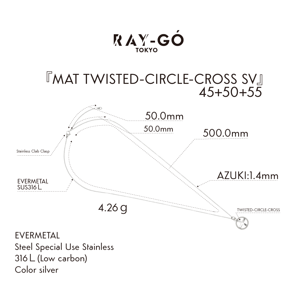 MAT TWISTED-CIRCLE-CROSS-PAIR SV･GD